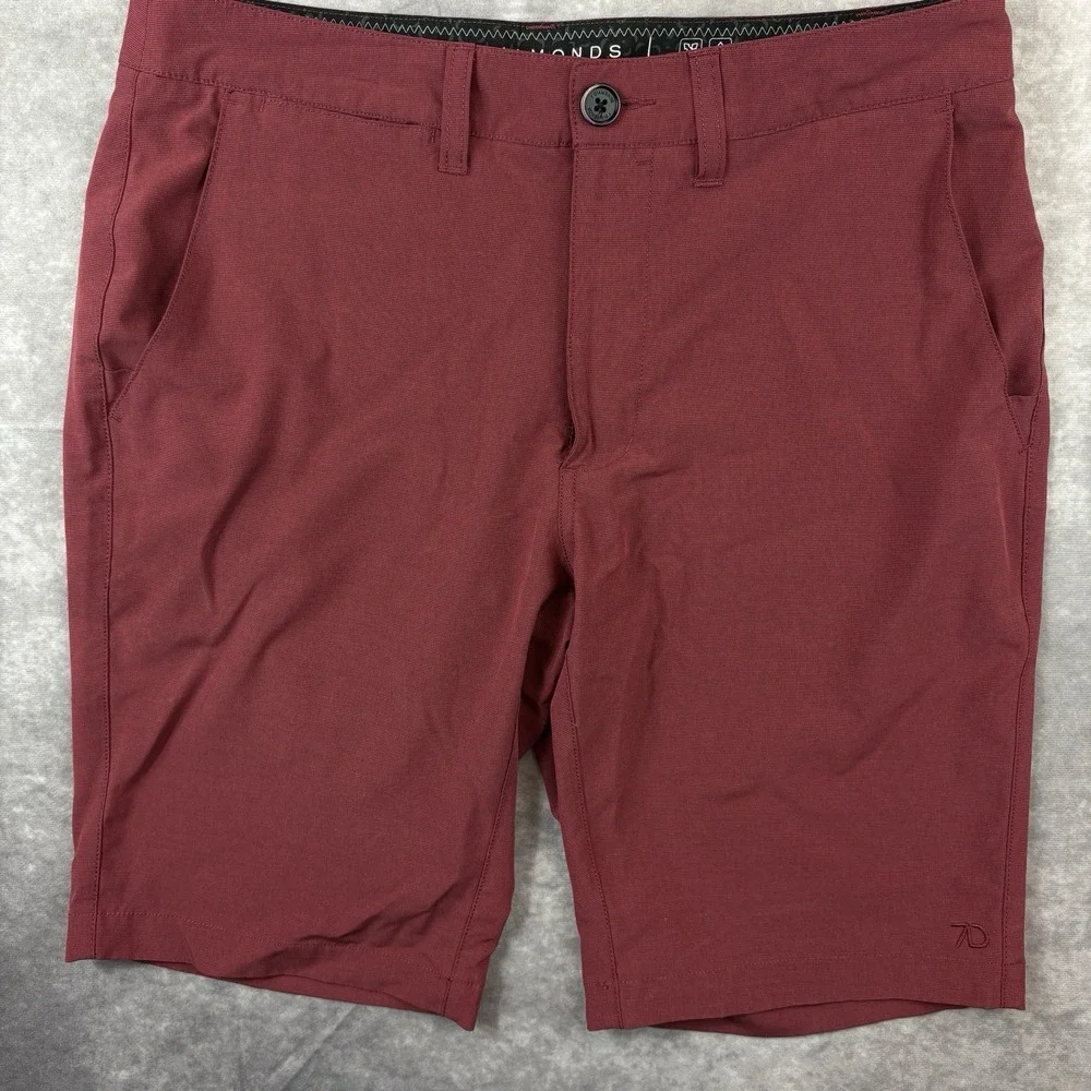 7 Diamonds Shorts Mens 30 Purple Performance Momentum Stretch Lightweight Preppy
